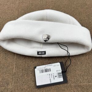 Post Card Women's Fleece Beanie Hat Made in Italy White Small NWT